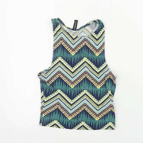 H&M  Womens Green Geometric  Basic Tank Size XS