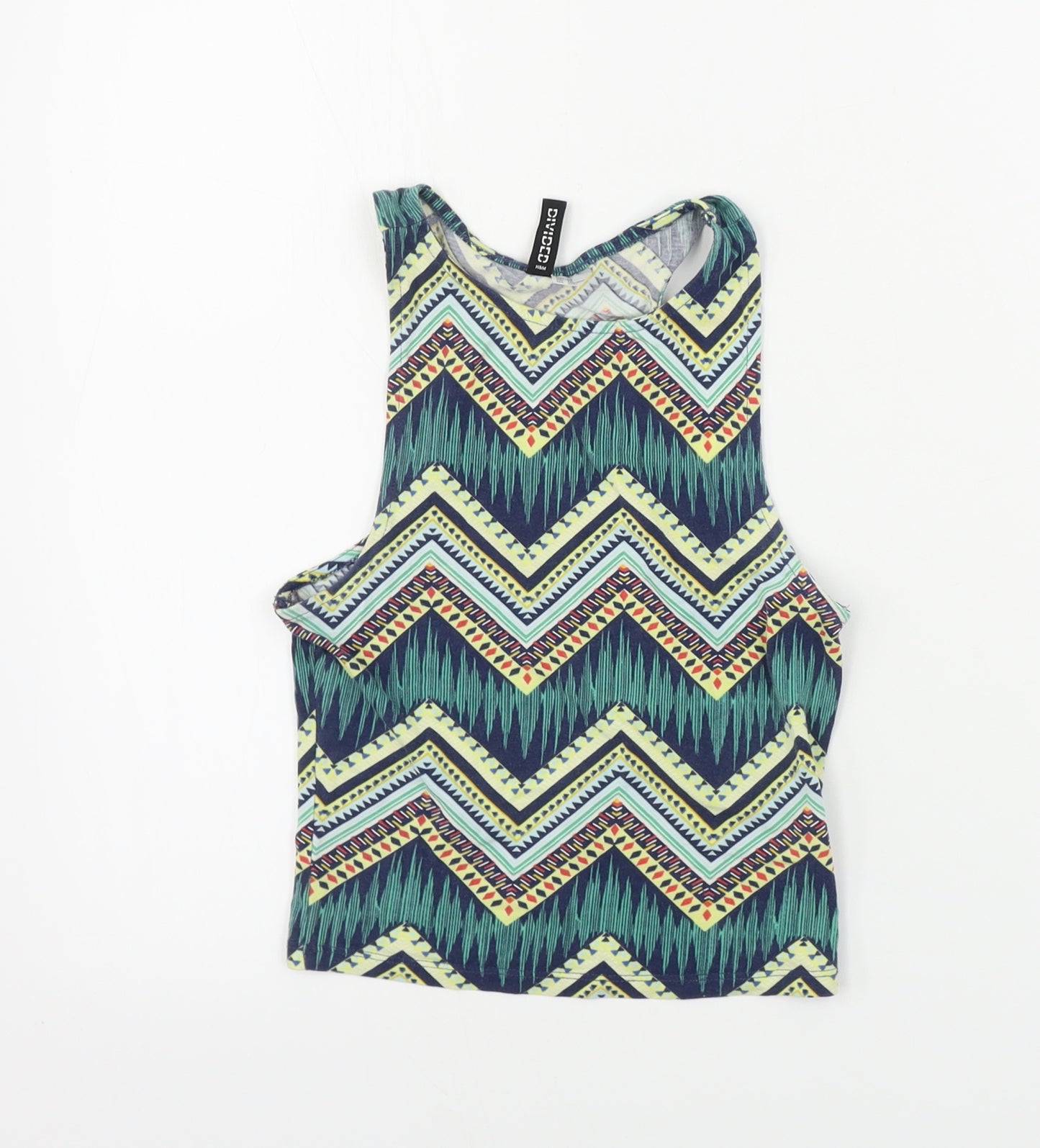 H&M  Womens Green Geometric  Basic Tank Size XS