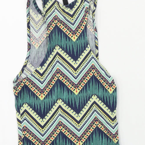 H&M  Womens Green Geometric  Basic Tank Size XS
