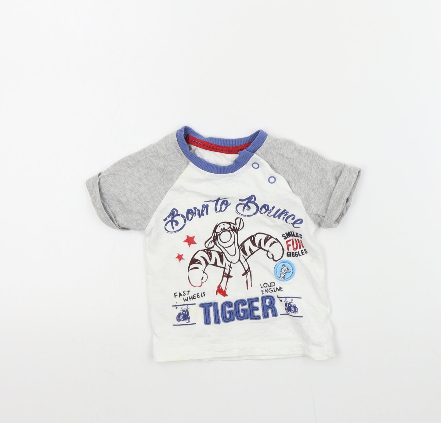 George Boys White   Basic T-Shirt Size 0-3 Months  - Tigger Winnie the Pooh