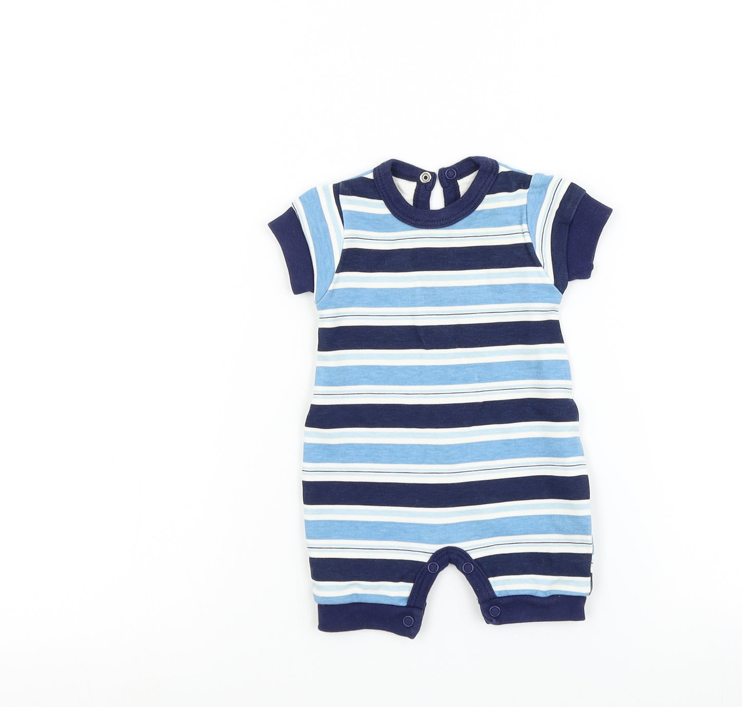 George Boys Blue Striped  Babygrow One-Piece Size Newborn