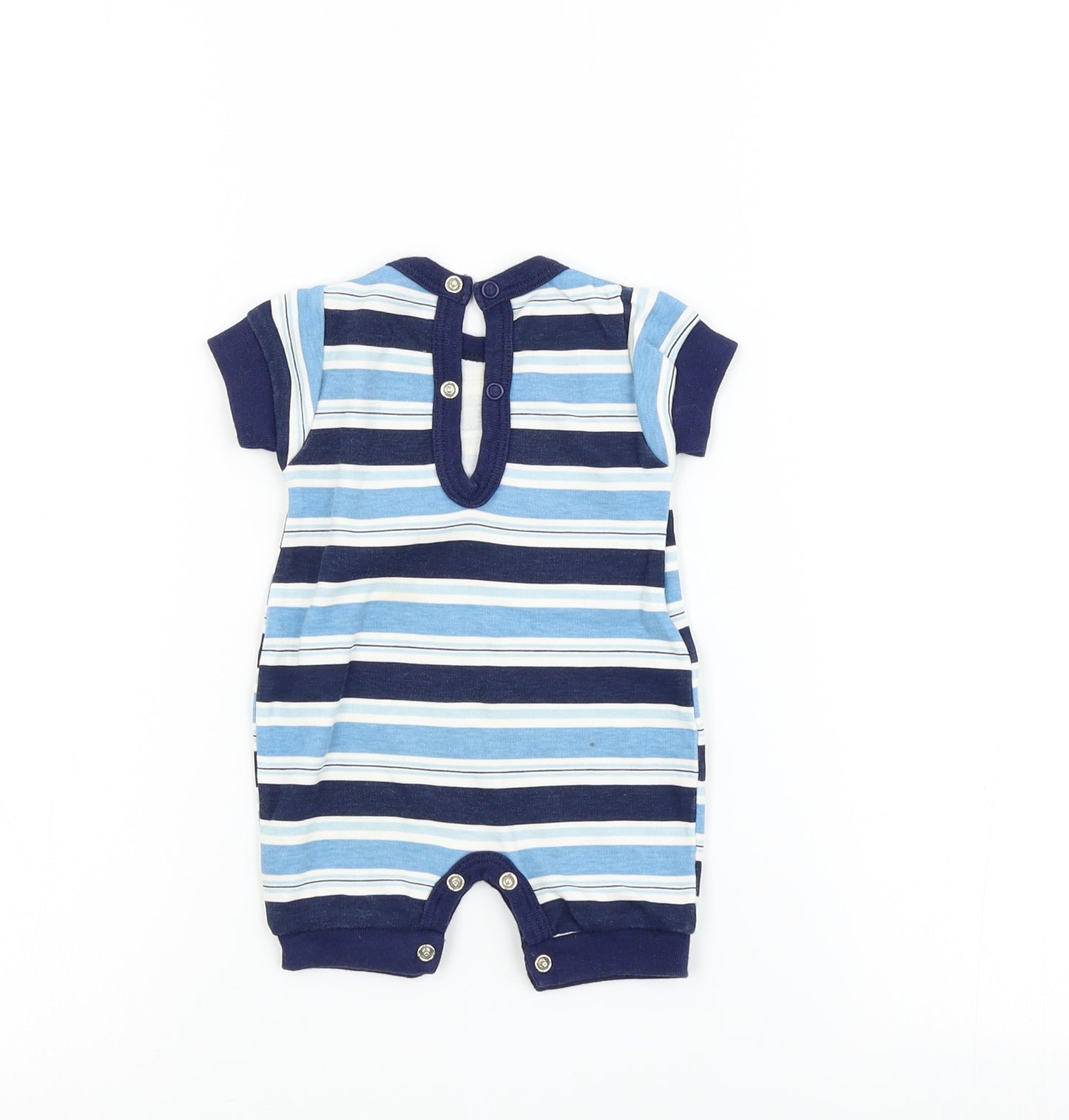 George Boys Blue Striped  Babygrow One-Piece Size Newborn