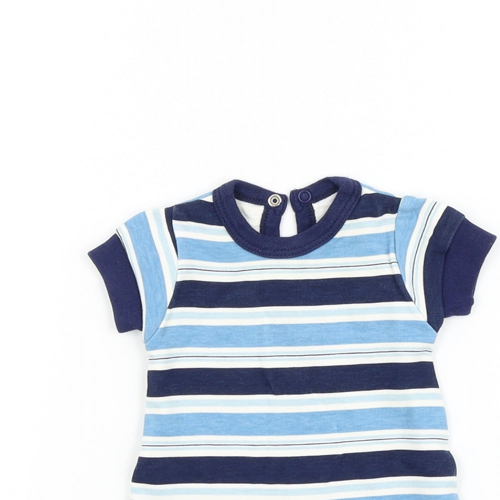 George Boys Blue Striped  Babygrow One-Piece Size Newborn