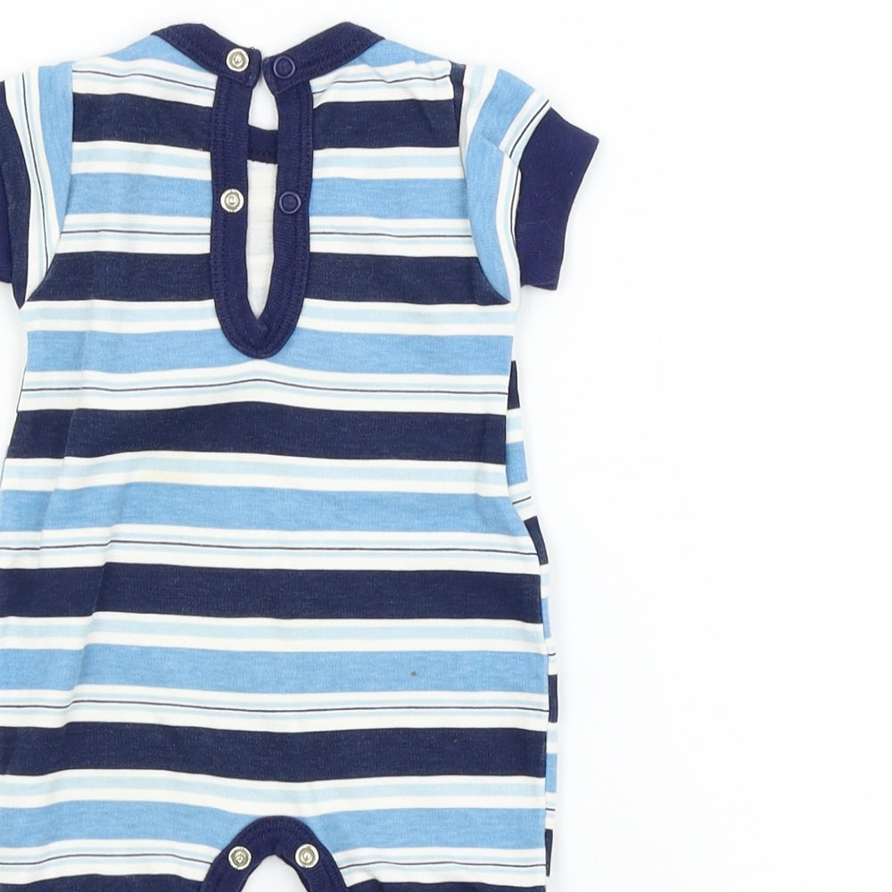 George Boys Blue Striped  Babygrow One-Piece Size Newborn