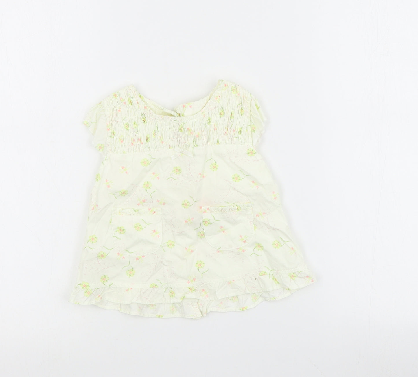 Mini mode Boys Yellow Floral  Basic Casual Size 2-3 Years