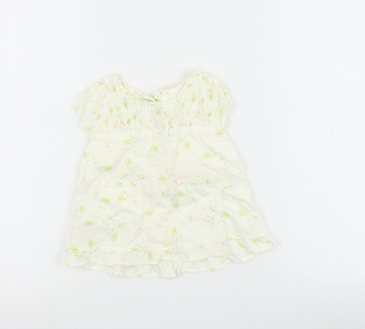 Mini mode Boys Yellow Floral  Basic Casual Size 2-3 Years