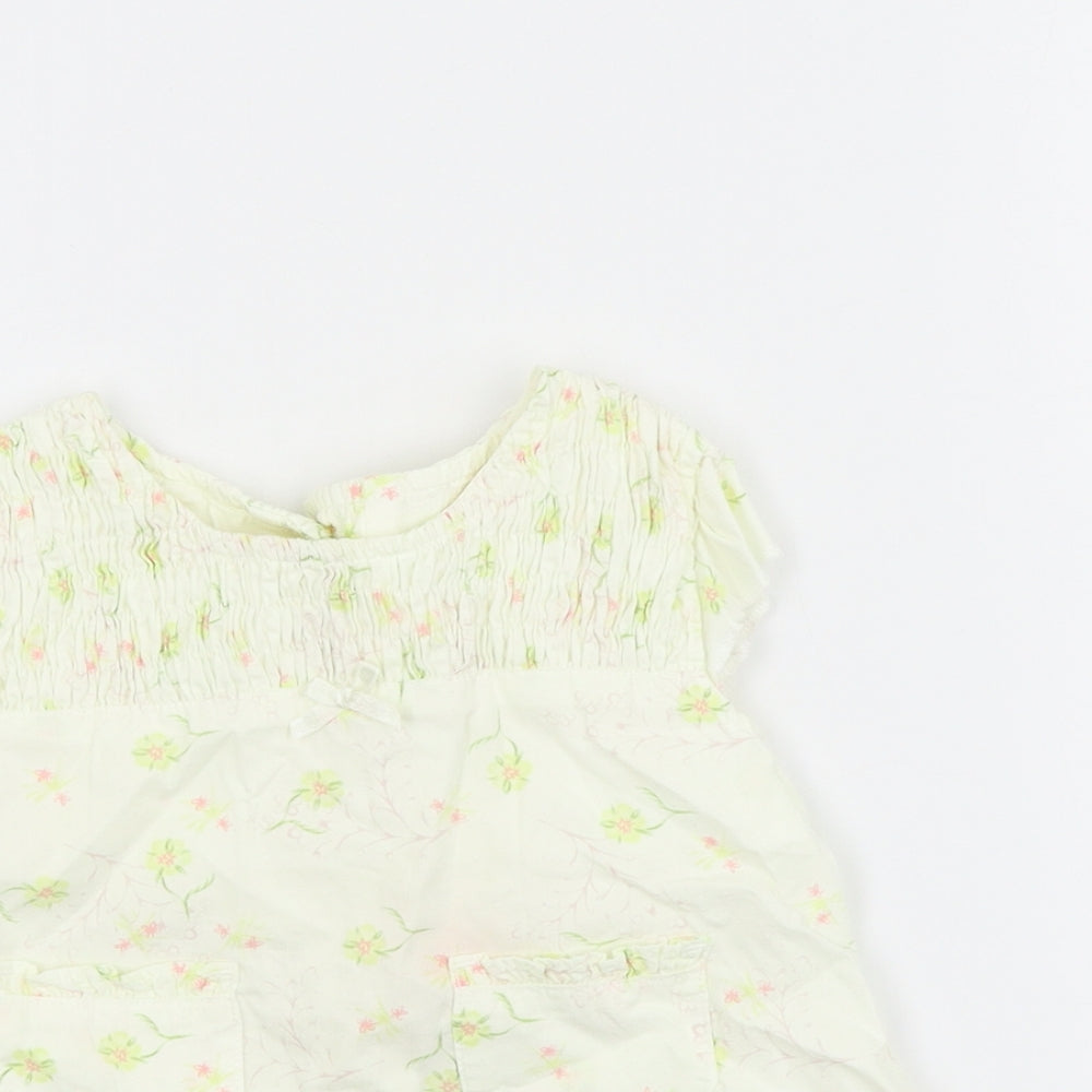 Mini mode Boys Yellow Floral  Basic Casual Size 2-3 Years