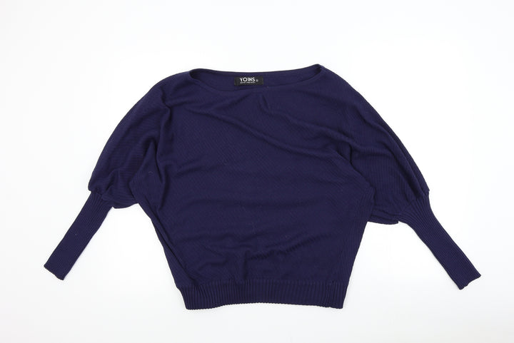 Yoins Womens Blue Pullover Jumper Size M