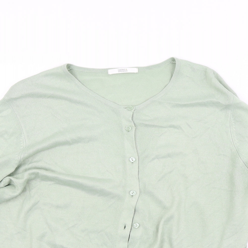 Marks and Spencer Womens Green   Cardigan Jumper Size 18