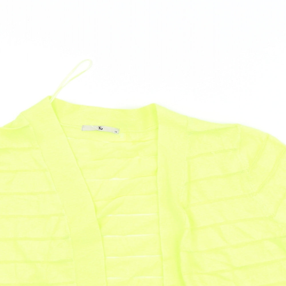 TU Womens Yellow   Cardigan Jumper Size 12