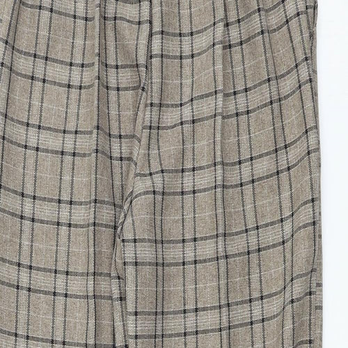 Preworn Womens Brown Check  Trousers  Size 10 L27.5 in