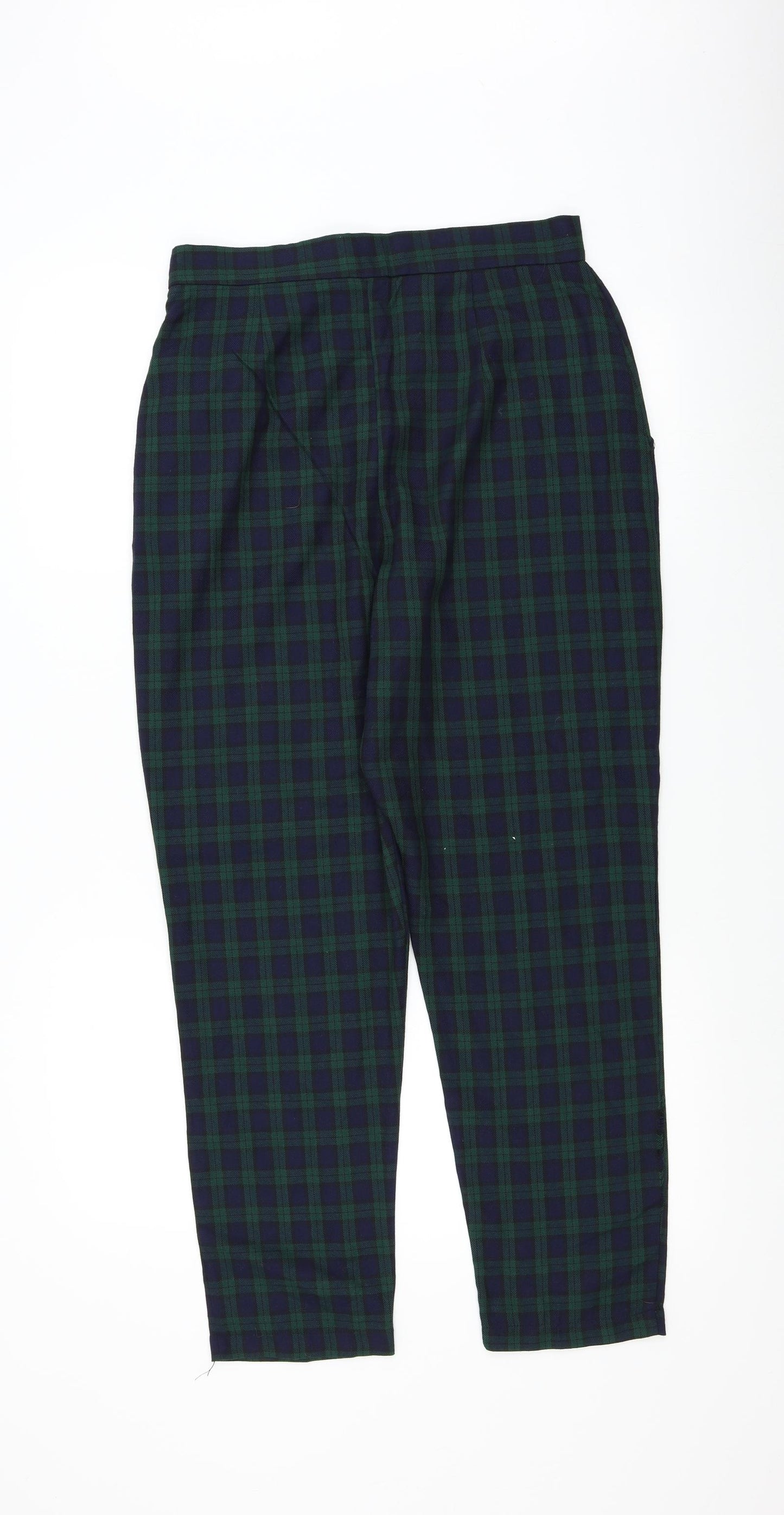 Boohoo Womens Multicoloured Check  Sweatpants Trousers Size 12 L27 in