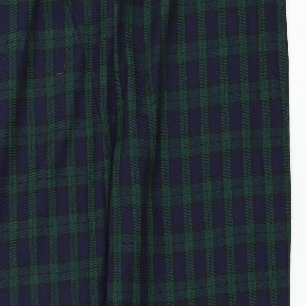 Boohoo Womens Multicoloured Check  Sweatpants Trousers Size 12 L27 in
