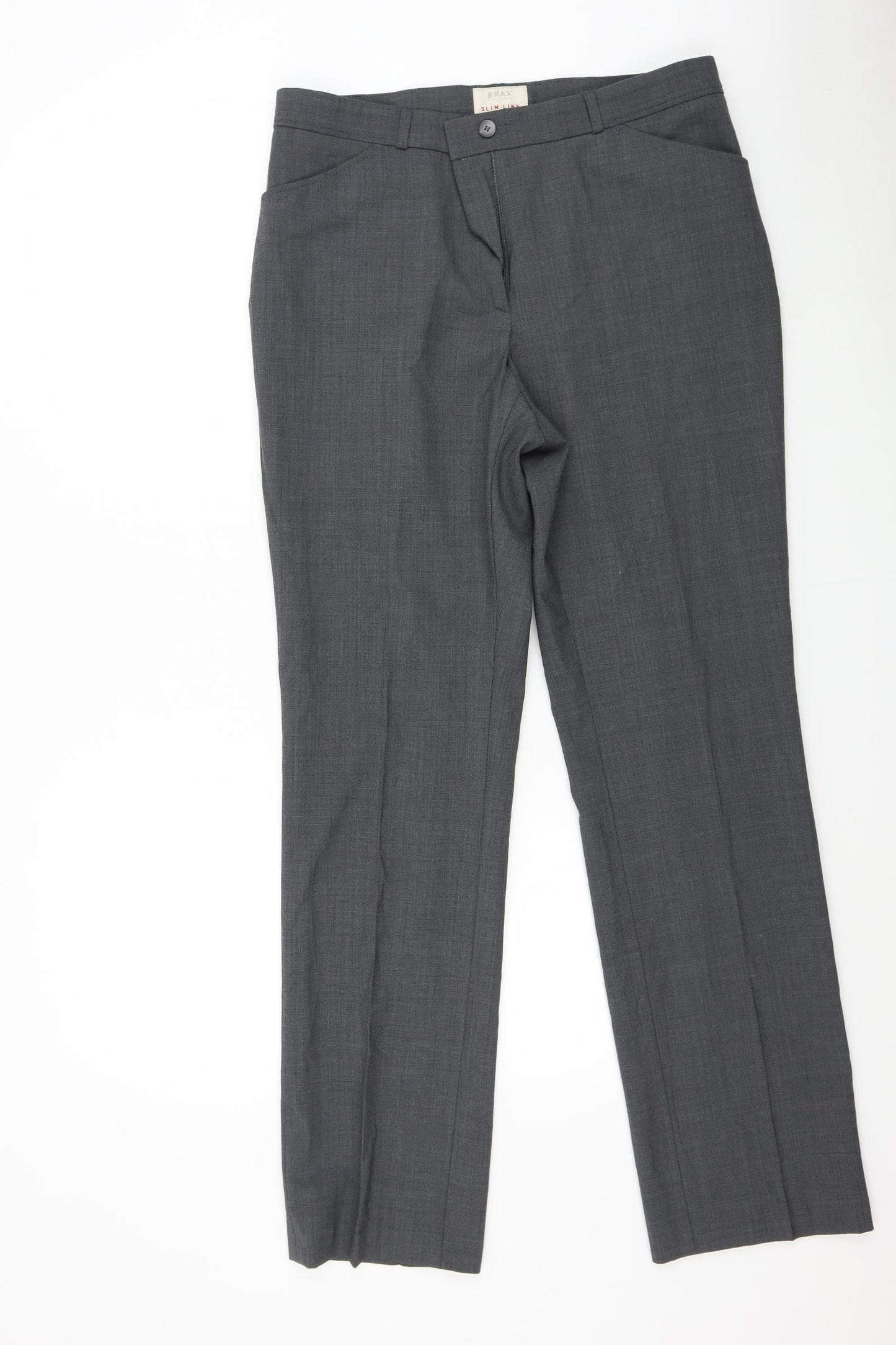 BRAX Womens Grey   Trousers  Size 14 L32 in
