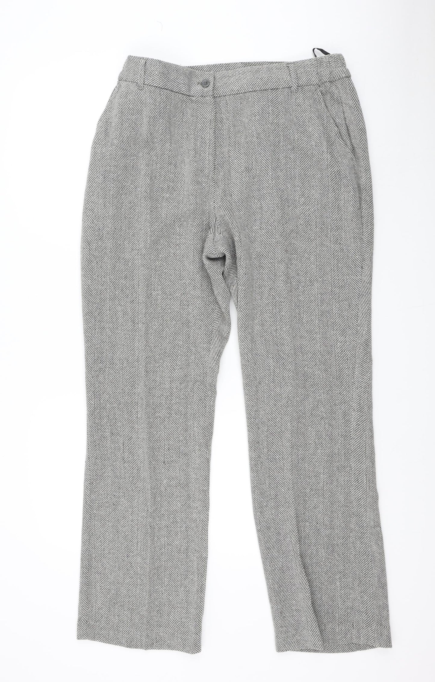 Cotton Traders Womens Grey   Trousers  Size 14 L31 in