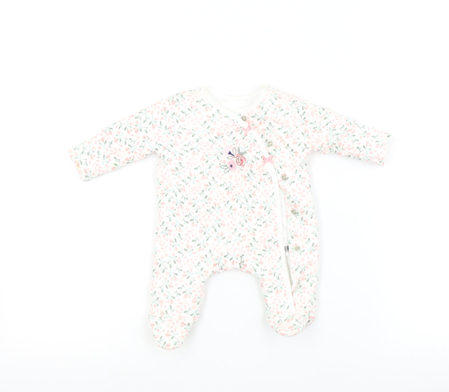 Nutmeg Girls Multicoloured Floral  Babygrow One-Piece Size Newborn