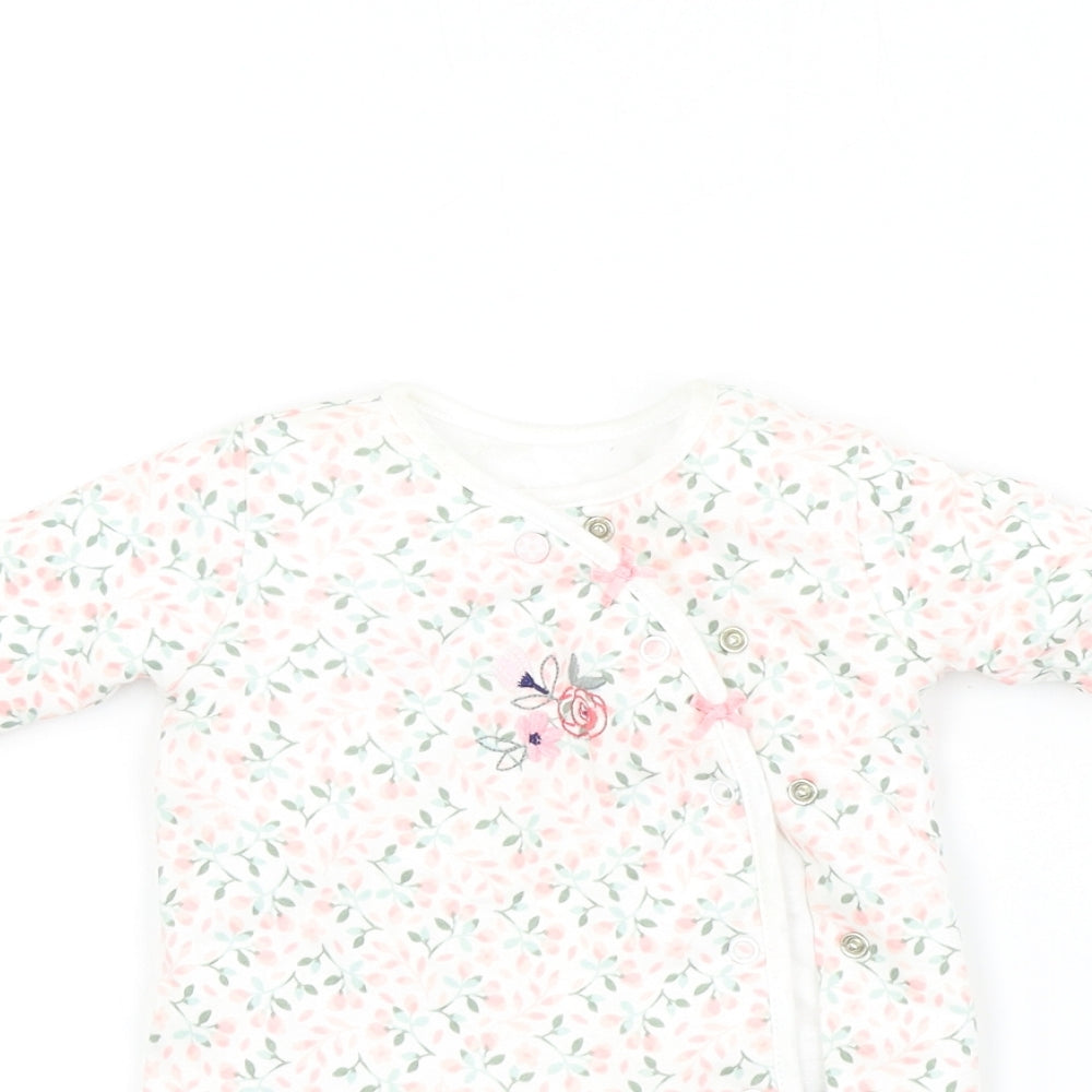 Nutmeg Girls Multicoloured Floral  Babygrow One-Piece Size Newborn