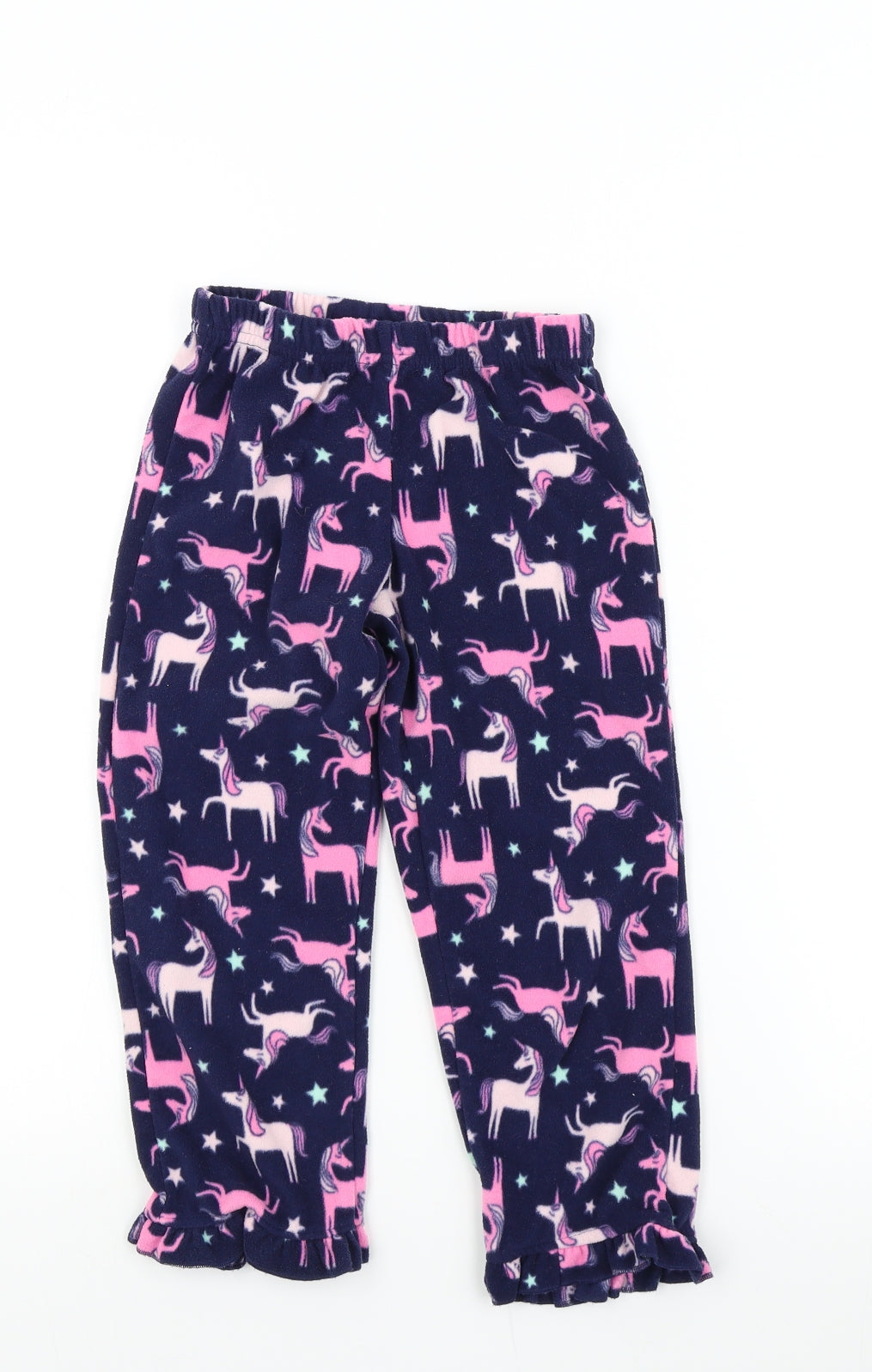 simple joys Girls Blue Solid  Top Pyjama Pants Size 5 Years
