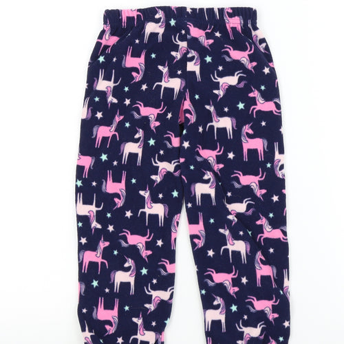 simple joys Girls Blue Solid  Top Pyjama Pants Size 5 Years
