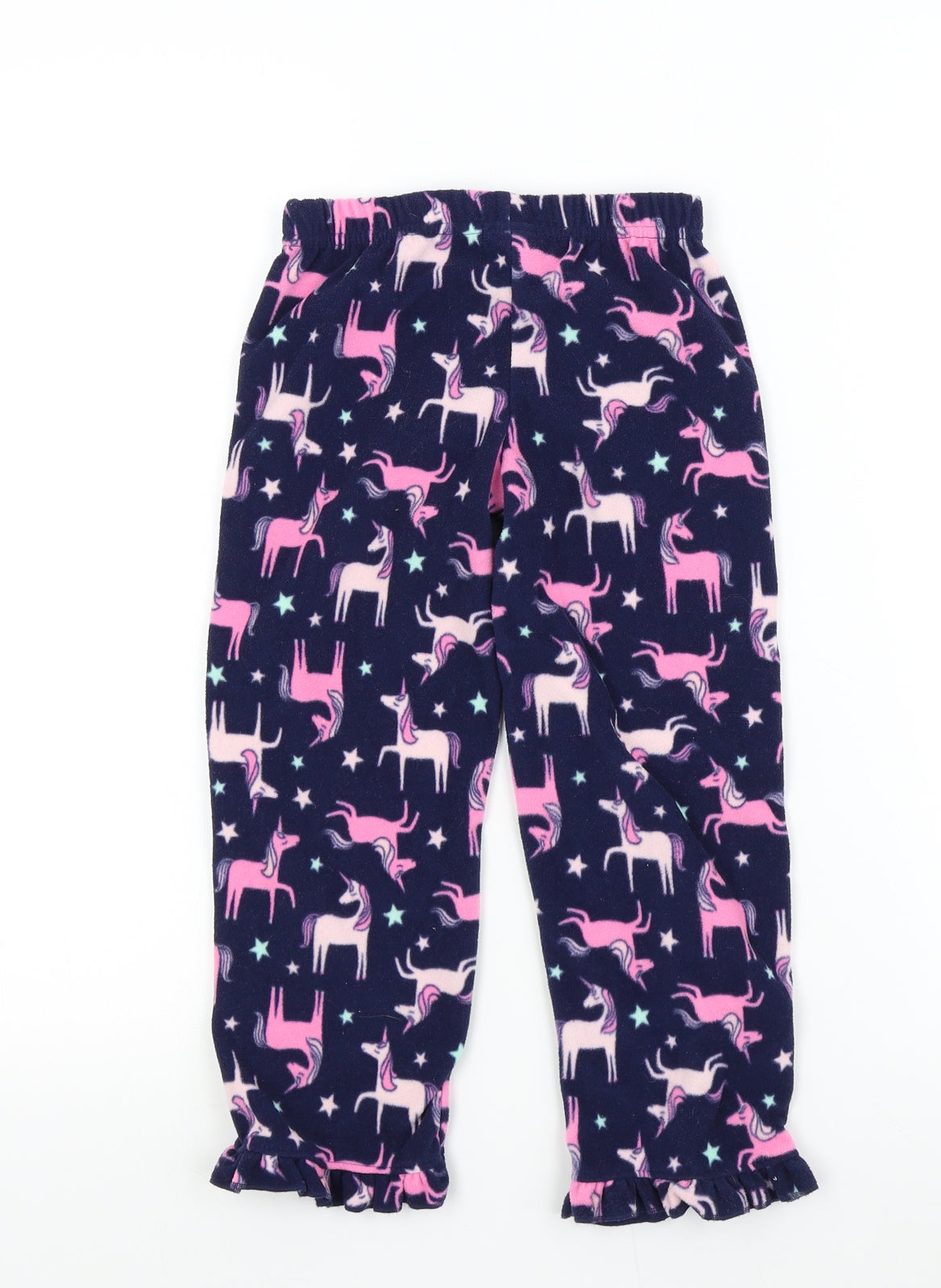 simple joys Girls Blue Solid  Top Pyjama Pants Size 5 Years