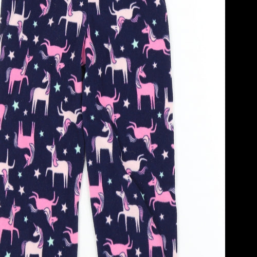 simple joys Girls Blue Solid  Top Pyjama Pants Size 5 Years