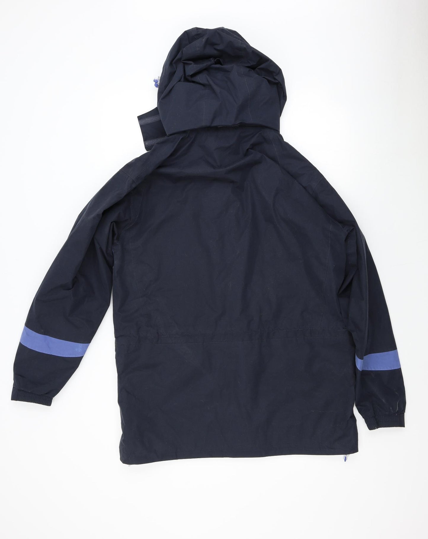 Outdoor Scene Womens Blue   Rain Coat Coat Size 16