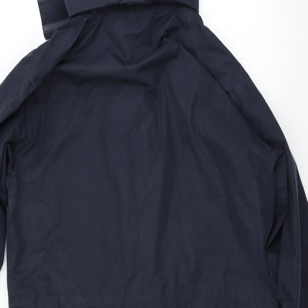 Outdoor Scene Womens Blue   Rain Coat Coat Size 16