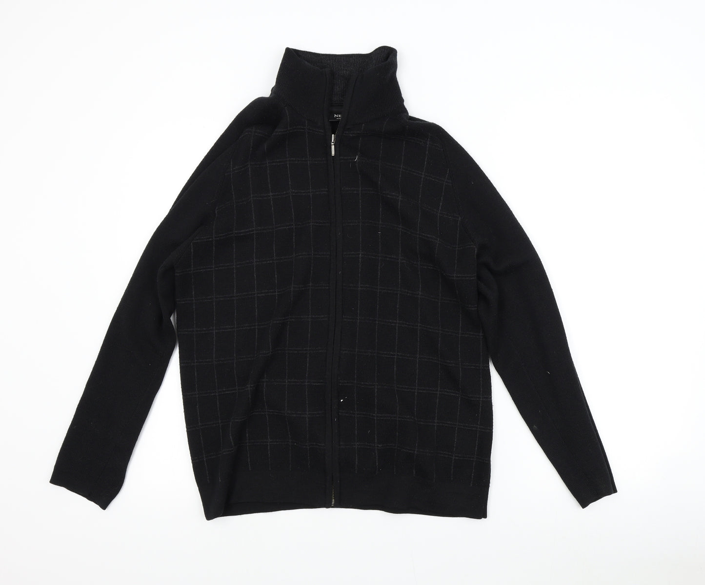 NEXT Mens Black   Full Zip Jumper Size M