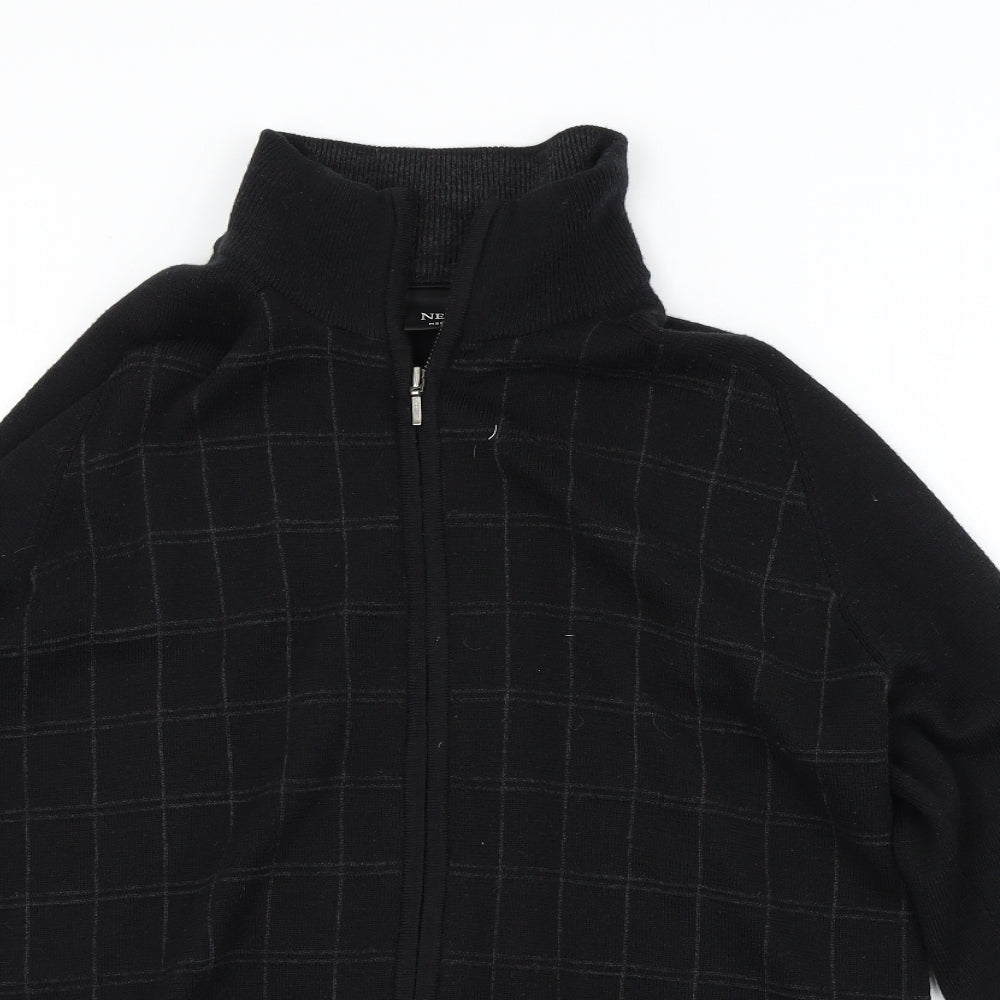 NEXT Mens Black   Full Zip Jumper Size M
