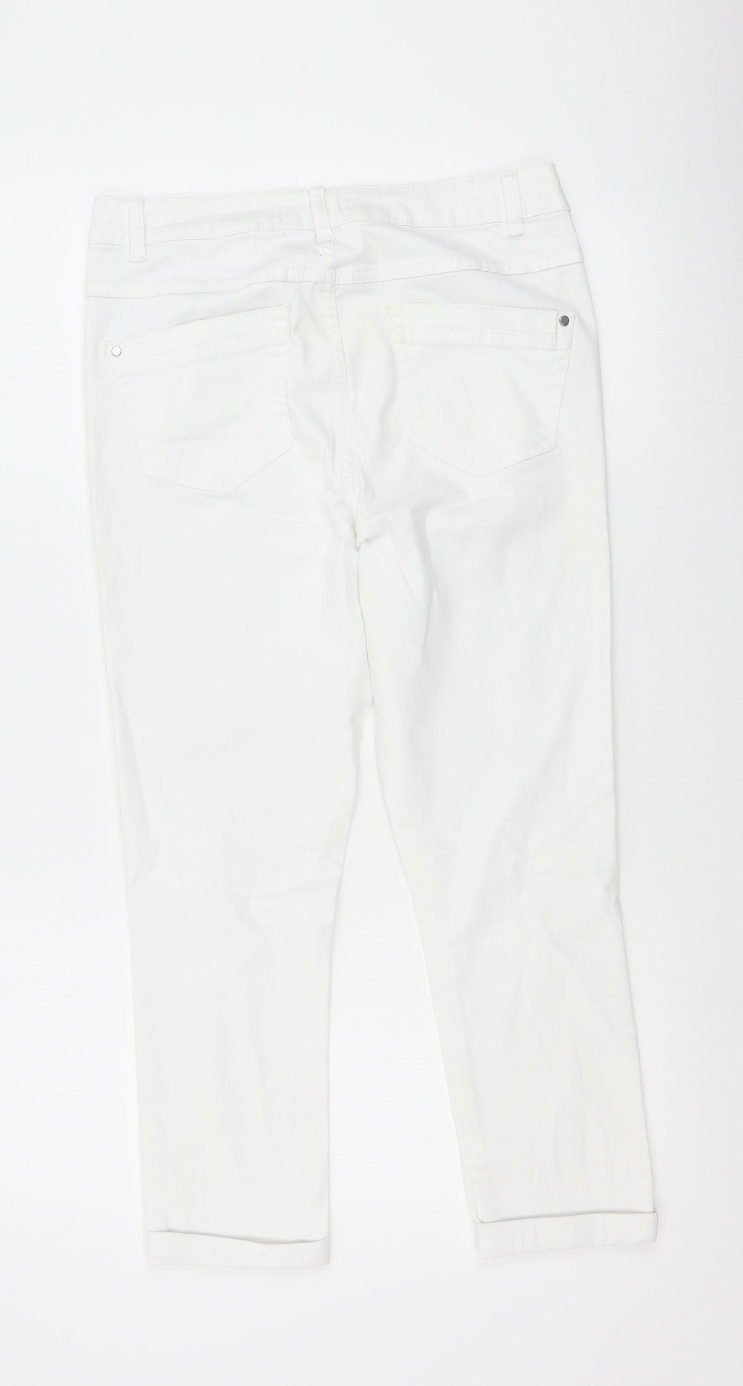 George Womens White   Tapered Jeans Size 10 L24 in