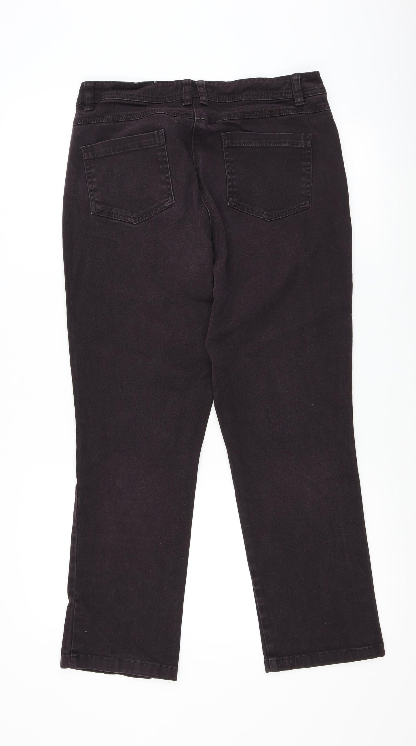 Debenhams Womens Purple   Straight Jeans Size 14 L27.5 in