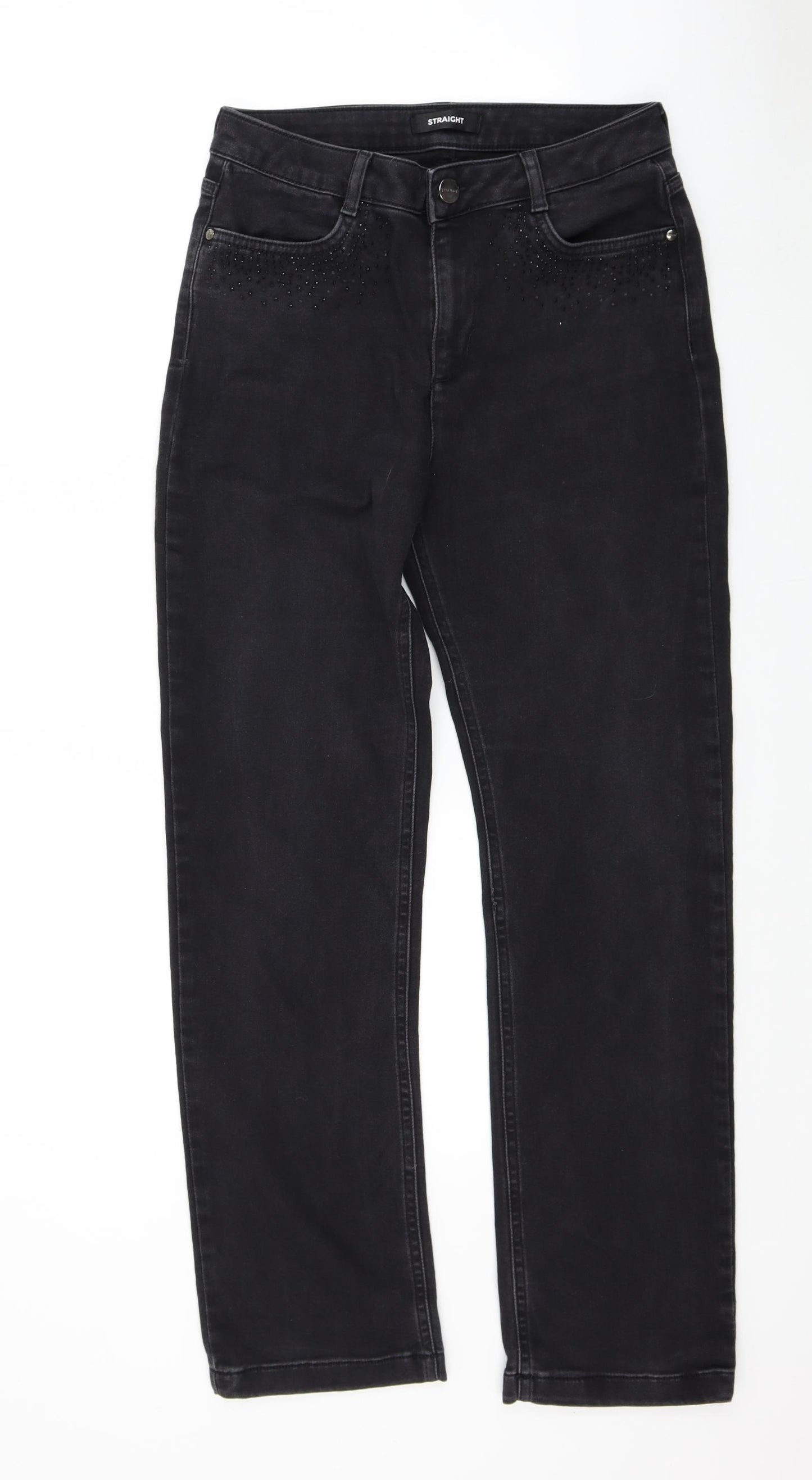 Marks and Spencer Womens Black   Straight Jeans Size 30 L30.5 in
