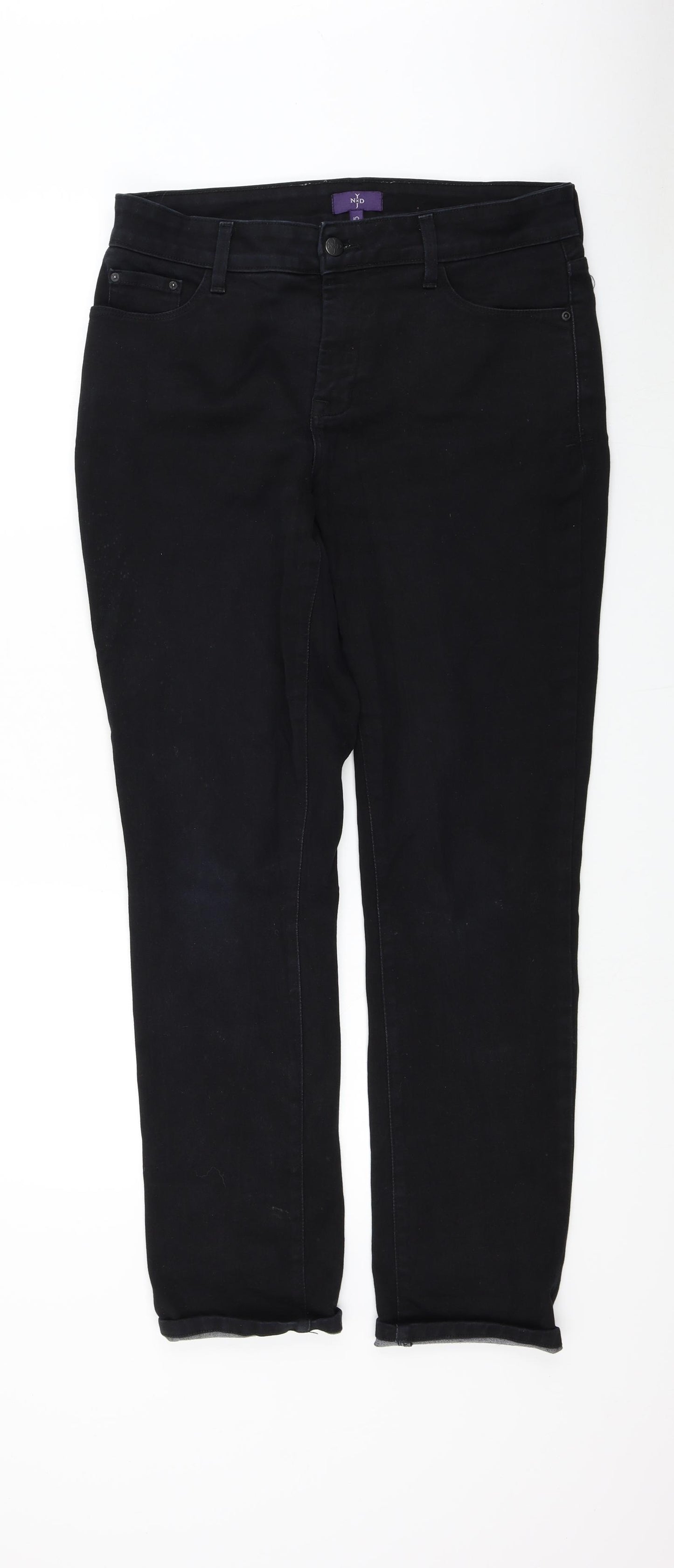yndj Womens Black   Straight Jeans Size 14 L29 in