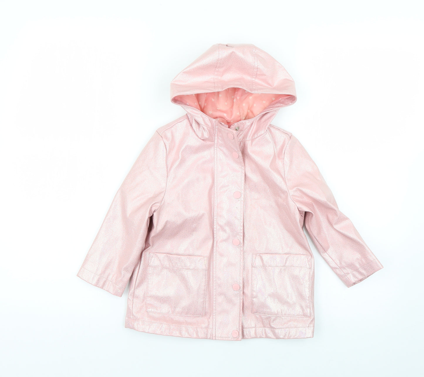 Primark Girls Pink   Rain Coat Coat Size 2-3 Years