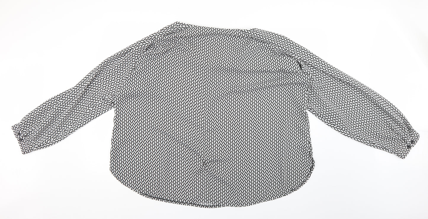 Preworn Womens Multicoloured Geometric  Basic Blouse Size 30