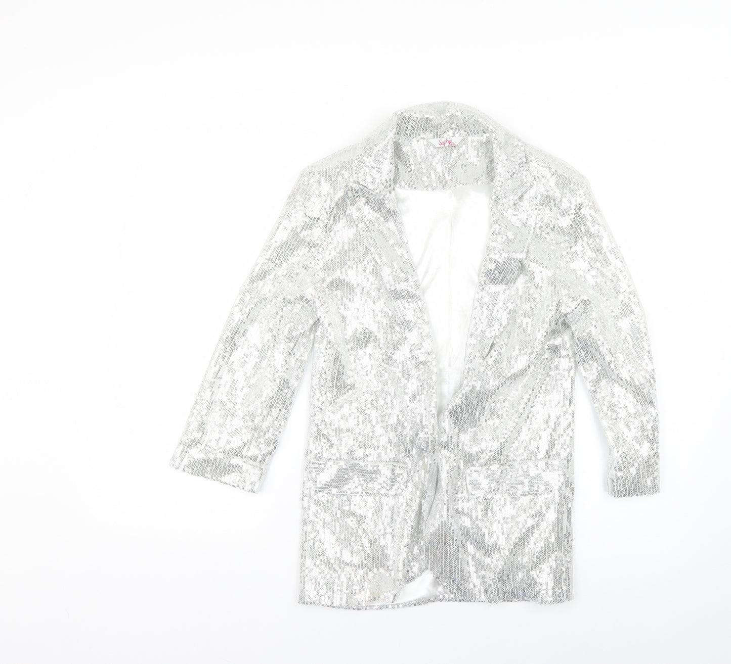 sophie Girls Silver   Jacket Coat Size 12-13 Years