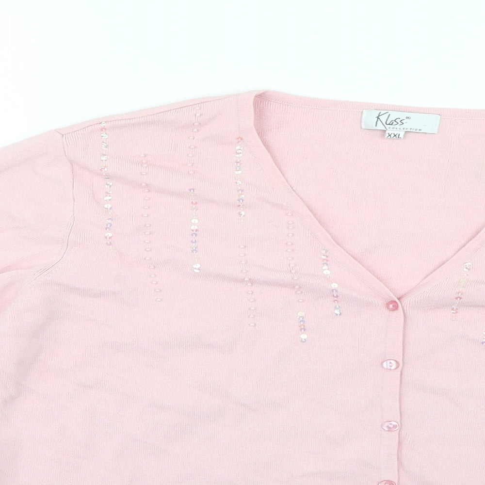 klass collection Womens Pink   Cardigan Jumper Size 2XL