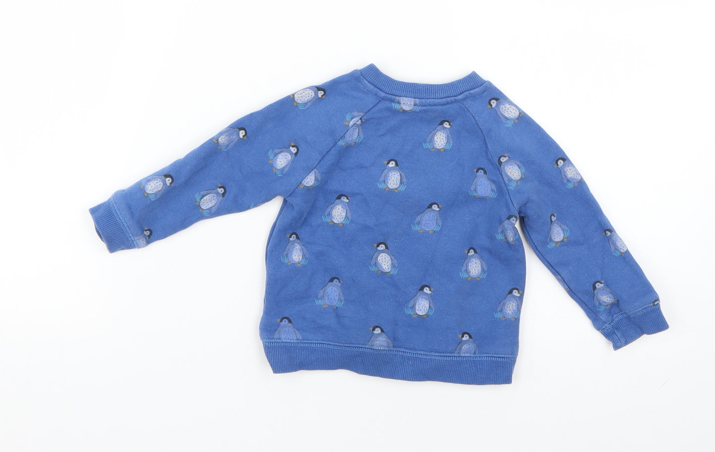 John Lewis Baby Blue Geometric  Pullover Jumper Size 6-9 Months