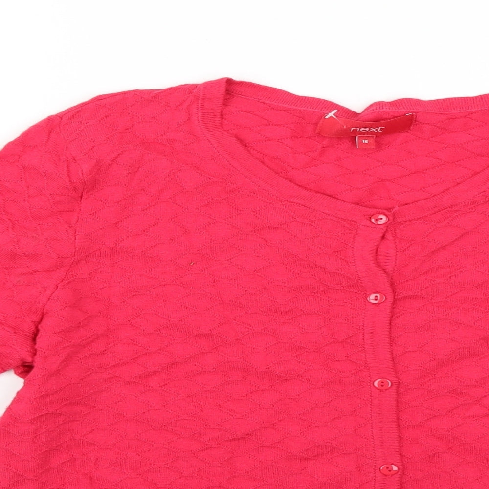 NEXT Womens Pink   Cardigan Jumper Size 16