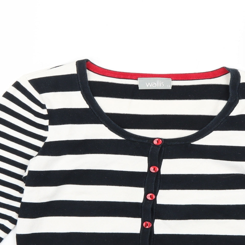 Wallis Womens Multicoloured Striped  Cardigan Jumper Size 12