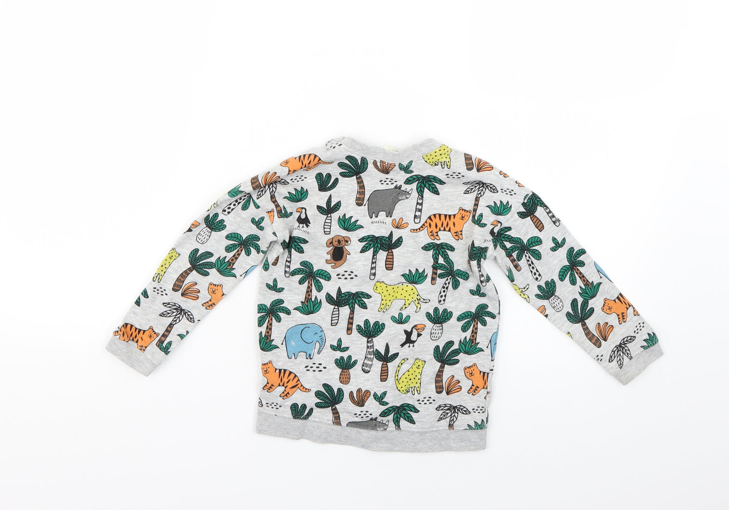 H&M Baby Grey Geometric  Pullover Jumper Size 18-24 Months