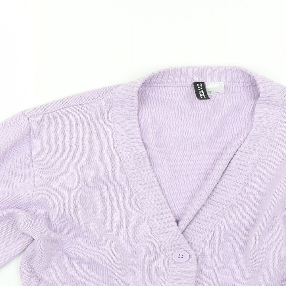 H&M Womens Purple   Cardigan Jumper Size S