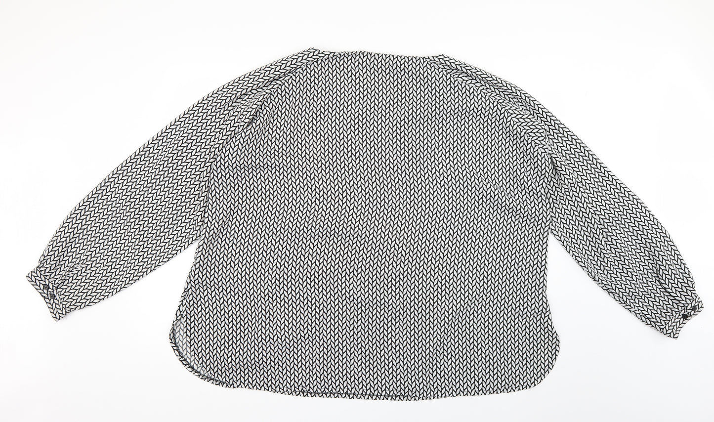 sealy Womens Multicoloured Geometric  Basic Blouse Size 30