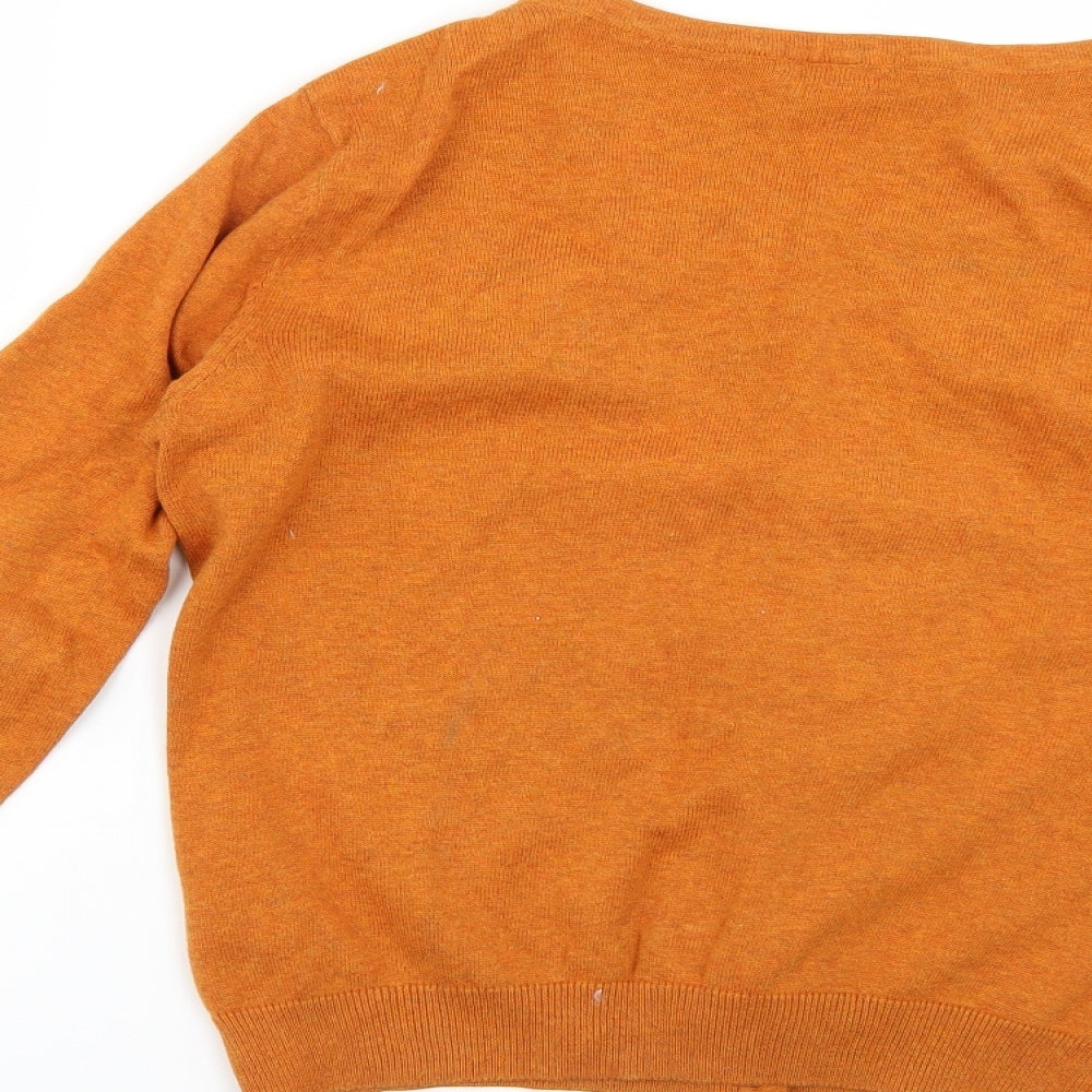 H&M Womens Orange   Cardigan Jumper Size M