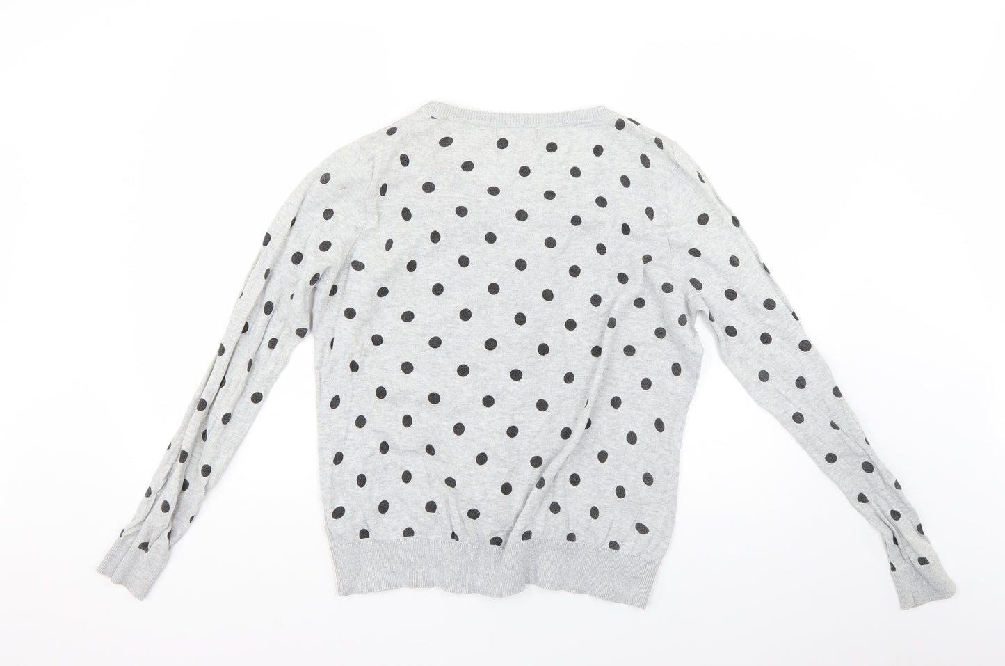 New Look Womens Grey Polka Dot  Cardigan Jumper Size 16