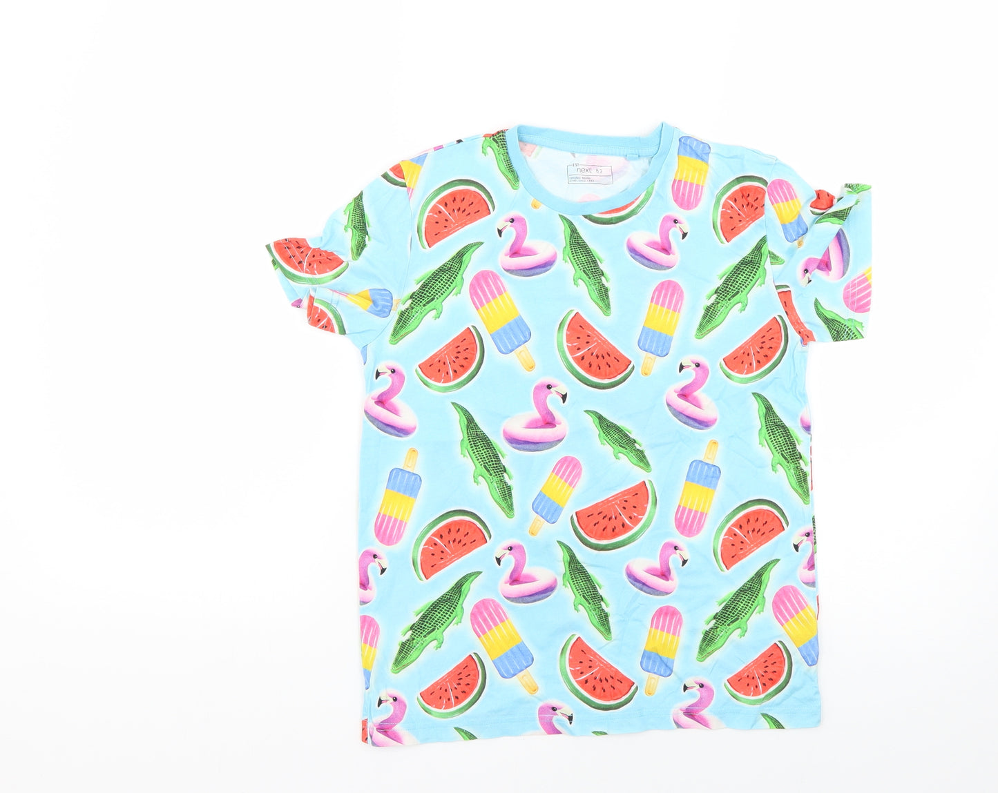 NEXT Boys Blue Geometric  Basic T-Shirt Size 9 Years