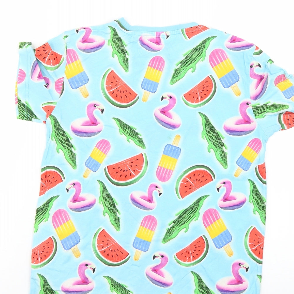 NEXT Boys Blue Geometric  Basic T-Shirt Size 9 Years