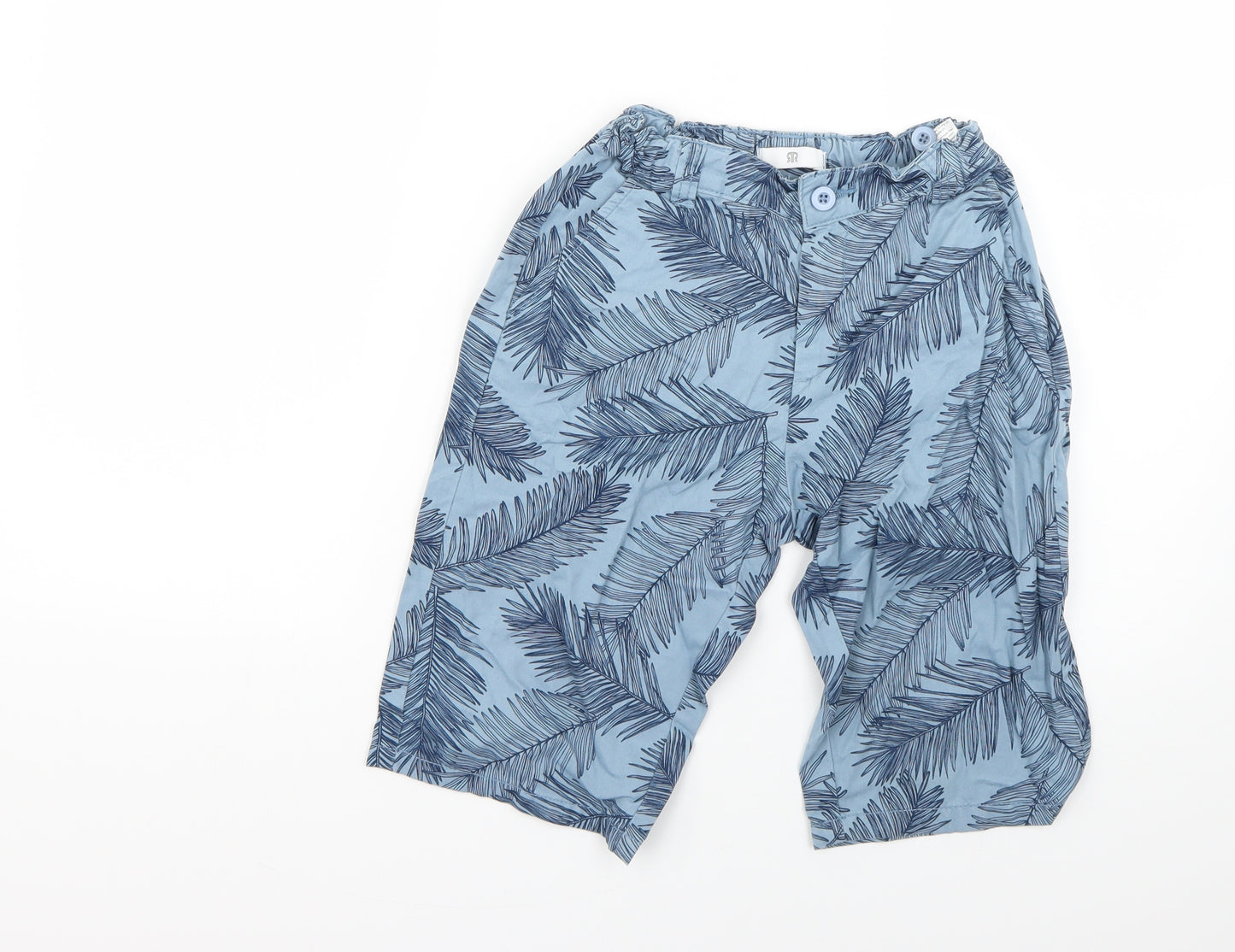 River Island Boys Blue Floral  Sweat Shorts Size 12 Years