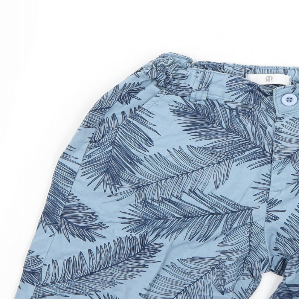 River Island Boys Blue Floral  Sweat Shorts Size 12 Years