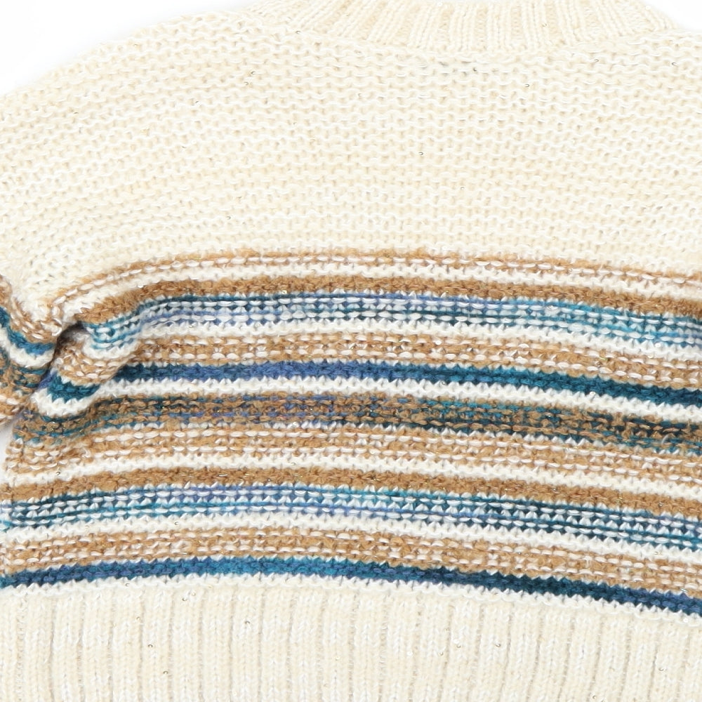 TU Womens Multicoloured Striped  Pullover Jumper Size 10